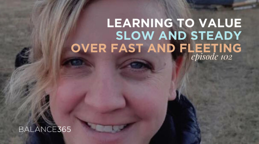 This time on the podcast, Annie is chatting with Balance365 member Kim Boyer all about the amazing transformation she has made in her mindset and how she has been hitting her habit and health goals in the Balance365 program. She confirms that slow and steady wins the race when it comes to weight loss, that changing your mindset around weight and wellness can create a positive spillover effect to the rest of your life, and that having a support network can make it all easier.